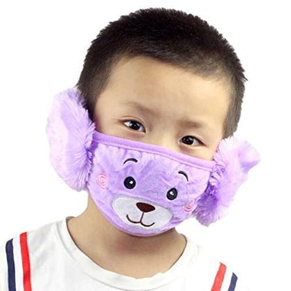 Kids Soft Embroidery Warm Earmuffs  Comfortable Winter Ear Warmer for Boys & Girls | Lightweight & Adjustable