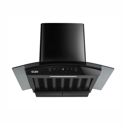 Auto Clean Curved Glass Filter less Kitchen Chimney, Motion Sensor control with Digital Display 60/76/90cm, 1200 m3/h (6058 DI BL AC)