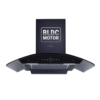 Whirlpool 90cm 1600 m3/hr BLDC Filterless Autoclean Kitchen Chimney | Free Installation | 11 Yrs WARR on Motor and 5 Yrs Comprehensive| CGFL PRO 900 BLDC HAC BK HOOD| Black| Touch Control| RPM Display Whirlpool 90cm 1600 m3/hr BLDC Filterless Autoclean K