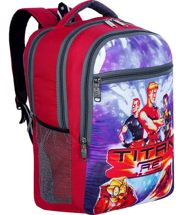 AXEN BAGS 30 Ltrs Polyester Backpack *For Men ( Red )