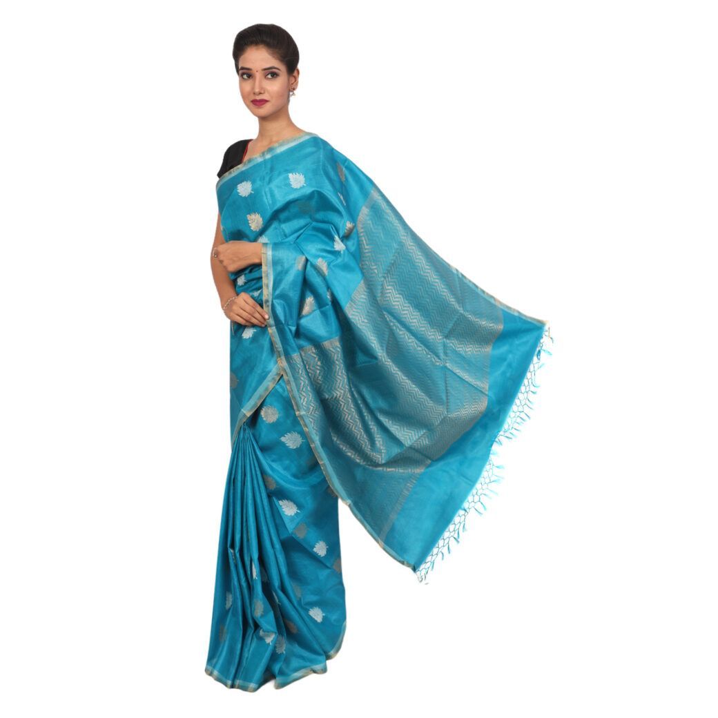 HANDLOOM KOSA SAREE WITH BLOUSE (SKU - 1ST103081220 SAREE- 244)