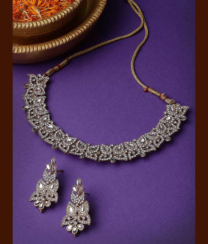 Sukkhi Gold Alloy Necklace Set ( Pack of 1 )