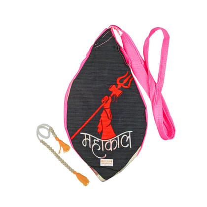 MAYAPURI Mahakal Printed Gomukhi Chanting Bag, Pure Cotton Beads Bag/Japa Mala Bag with Zip Pocket, Sakshi Mala Counter, Pack of 1 MAYAPURI Mahakal Printed Gomukhi Chanting Bag, Pure Cotton Beads Bag/Japa Mala Bag with Zip Pocket, Sakshi Mala Counter, Pack of 1