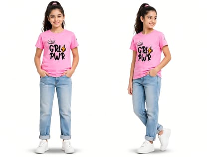 KUCHU Unisex Tshirt | Made of Super Combed Cotton-Modal Natural Fiber Better Than 100% Cotton| Soft & Breathable Fabric| Unique Digitally Printed Design |Vibrant Colour | Girl Power
