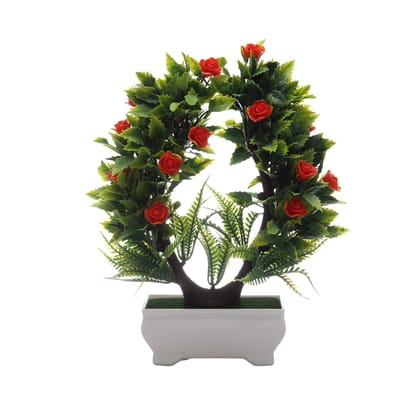 FOLIYAJ Artificial Plant Bonsai Tree with Pot for Living Room,Indoor/Outdoor Decor,Office and Home Decor