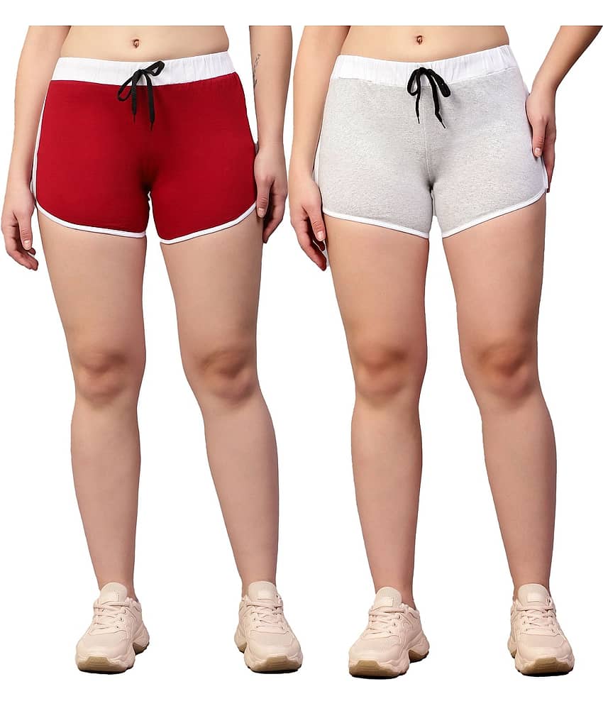 Volex Cotton Hot Pants - Multi Color Pack of 2