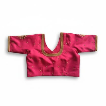 Pink Embroidered Ethnic Blouse
