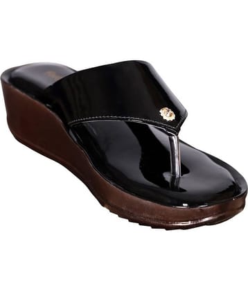 Footprints Black Women's Slip On Heels