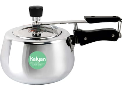 Kalyan Belly Induction Base Aluminium Pressure cooker (Innerlid, Lime) - 2 Litre