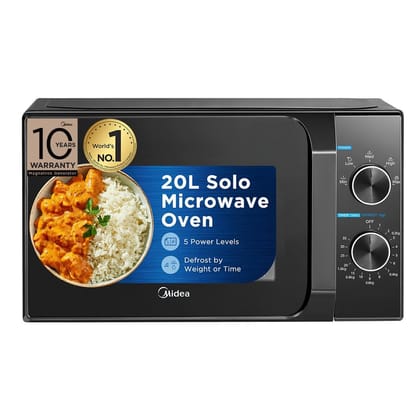 Midea 20L Solo Microwave Oven | 5 Power Levels + Defrost | 10-Year Magnetron Warranty | Mechanical Knob Control | Easy-Clean Powder-Coated Cavity | Energy Efficient | Oven for Reheating & Cooking Midea 20L Solo Microwave Oven | 5 Power Levels + Defrost | Midea 20L Solo Microwave Oven | 5 Power Levels + Defrost | 10-Year Magnetron Warranty | Mechanical Knob Control | Easy-Clean Powder-Coated Cavity | Energy Efficient | Oven for Reheating & Cooking Midea 20L Solo Microwave Oven | 5 Power Levels + Defrost |
