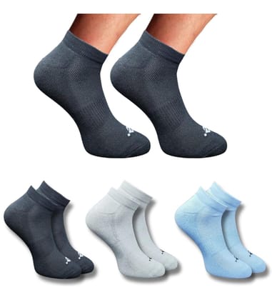 3_Pair Set Unisex Casual Cotton Printed Low Cut Socks (Multicolor)