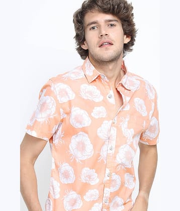 Locomotive 100% Cotton Slim Fit Printed Half Sleeves Men's Casual Shirt - Multicolor ( Pack of 1 )