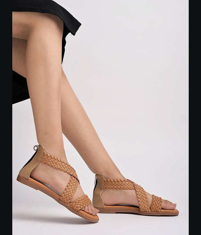 Stylestry Tan Women's Flats