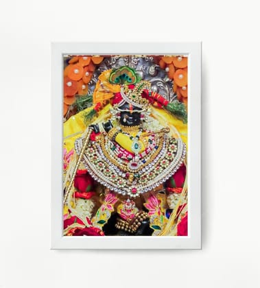 NOKKES Radha Raman Ji Vrindavan Radha Raman Thakur Ji White Photo Frames Religious Photo frame 5X7 Inch Photo Frame_QWW97 NOKKES Radha Raman Ji Vrindavan Radha Raman Thakur Ji White Photo Frames Religious Photo frame 5X7 Inch Photo Frame_QWW97