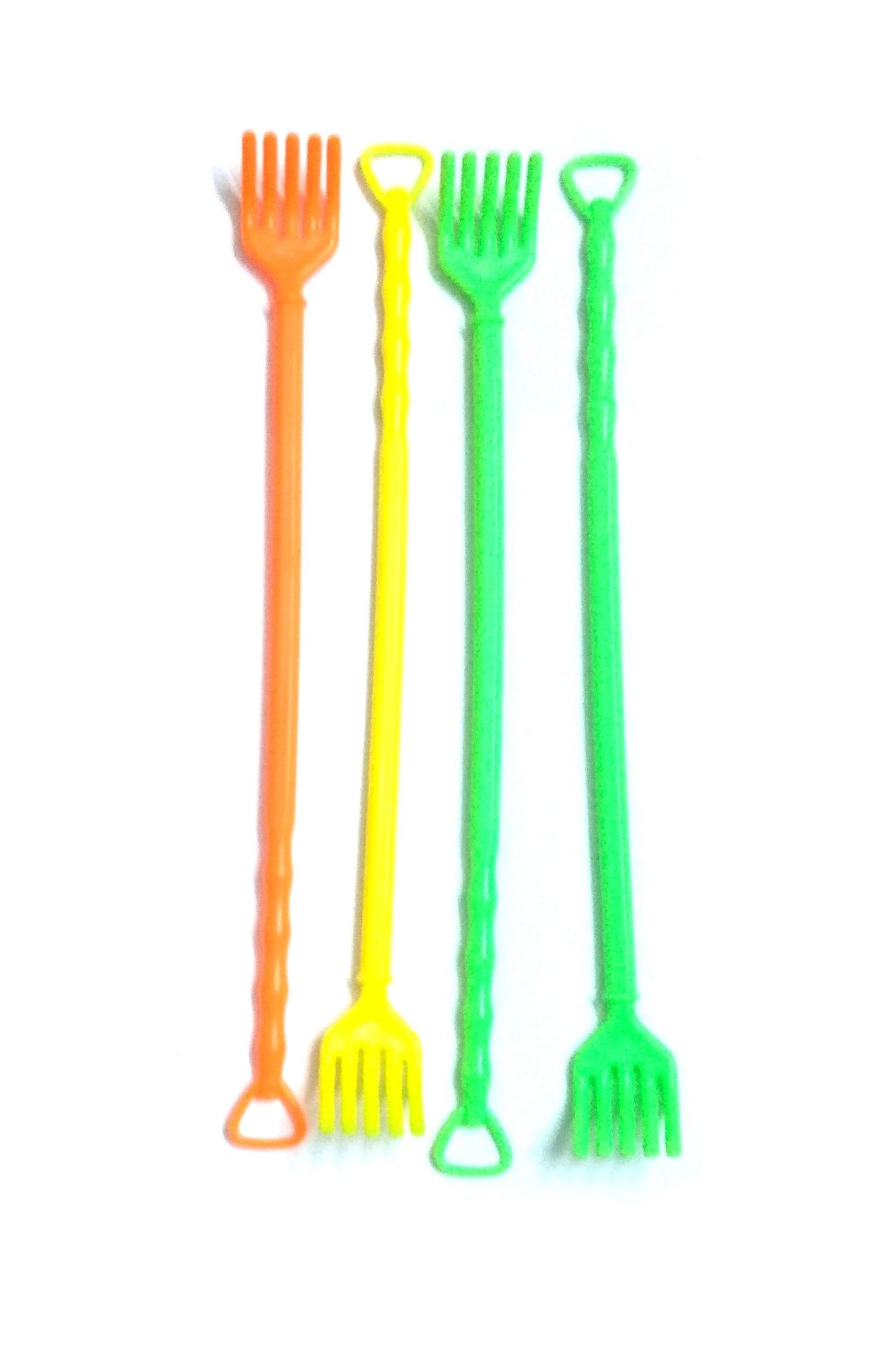 Nawani Back Body Itch Scratcher Rod and Massage Stick (Random Colours) Pack of 4 Size- 16 inch