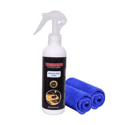 Unieshine Waterless Wash & Wax Spray (200 Ml) with Microfiber Cloth