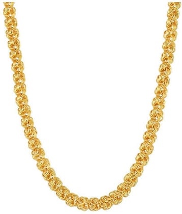 MFJ Fashion Traditional Brass 1 Gram Gold Plated Fancy Hand Made Link Chain For Men's