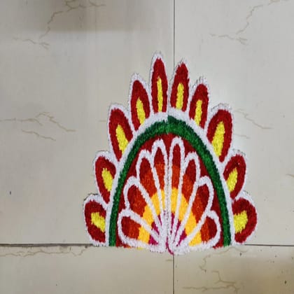 corner woolen rangoli