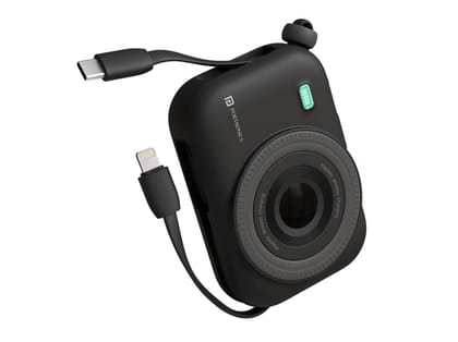 Portronics Power Shutter 15W Wireless Charging, 22.5W Type C PD Output, In Built Type C & 8 Pin Cable, LED Display - Black Portronics Power Shutter 15W Wireless Charging, 22.5W Type C PD Output, In Built Type C & 8 Pin Cable, LED Display - Black