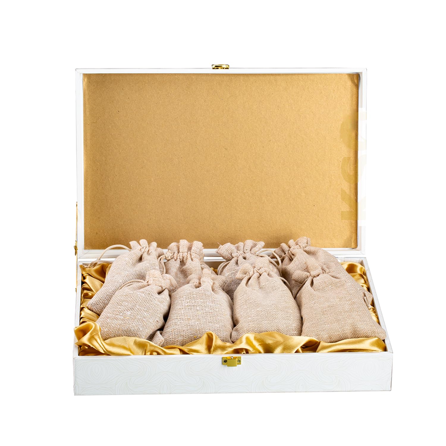 Keralaspicesonline Wooden Spice Box with Eight Bag Premium Spices - 325 gm (Gift Pack) Spices Box for Kitchen, Handmade Decorative Gift Pack, Masala Dabba Organizer