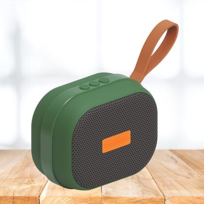 Stylish Portable Bluetooth Speaker with Carry Strap - Compact Design, Big Sound Green