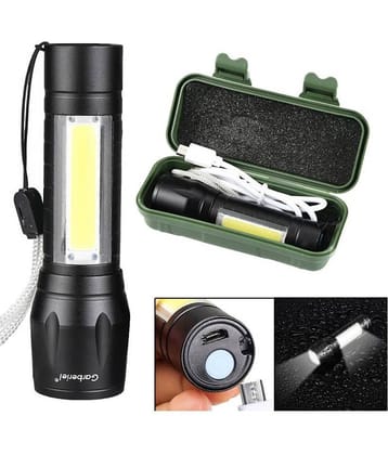 Lenon - 3W Rechargeable Flashlight Torch ( Pack of 1 )