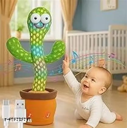 Rechargeable Toys Talking Cactus Baby Toys for Kids Dancing Cactus Toys Can Sing Wriggle & Singing Recording Repeat What You Say Funny Education Toys for Children Playing Home Decor for Kids