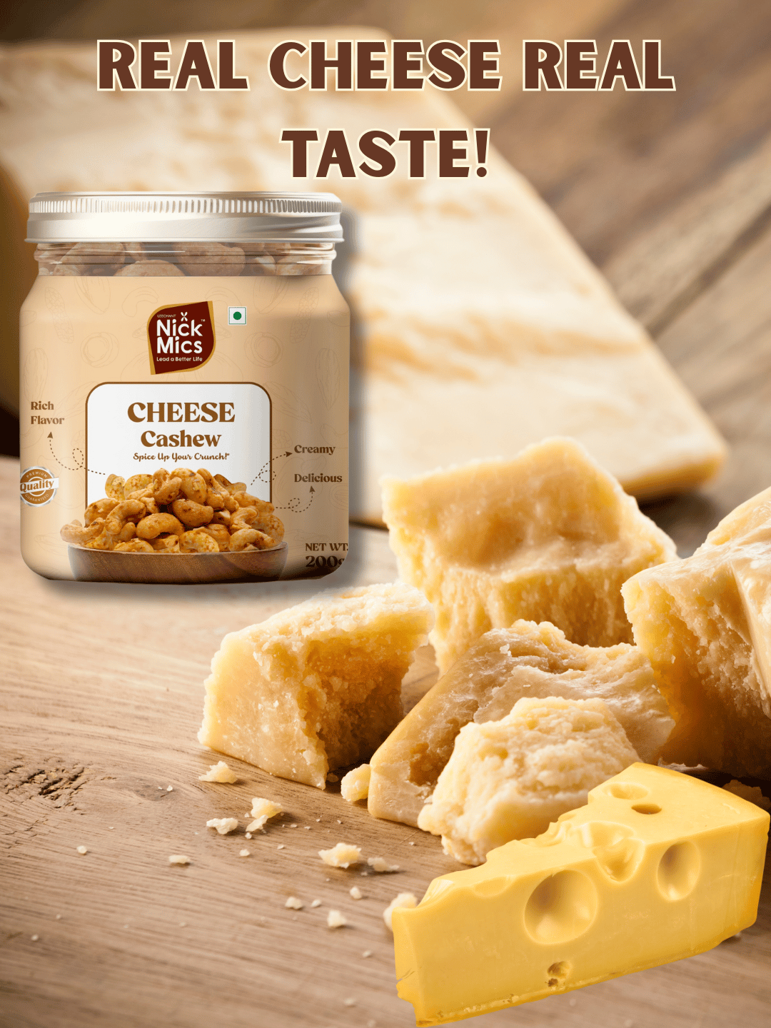 Nickmics Cheesy Cashew-150g
