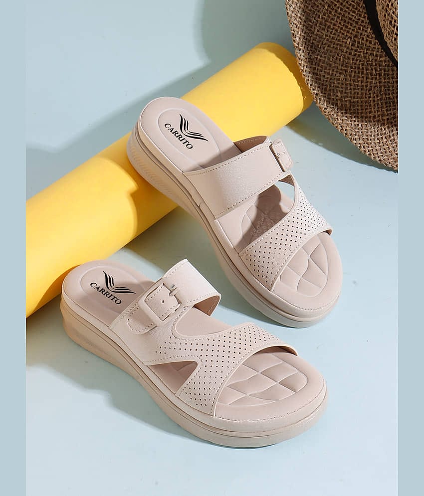 Carrito Cream Women's Sandal Heels