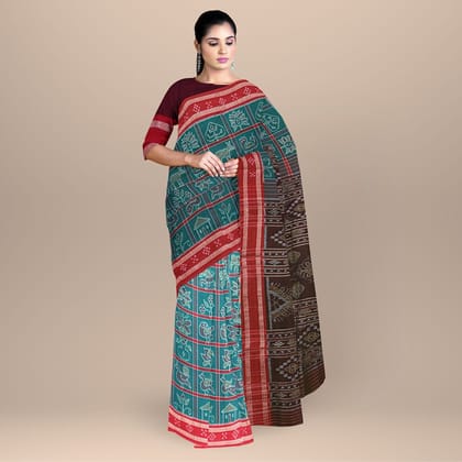 Celadon Green Nabakoti Nuapatna Cotton Saree Celadon Green Nabakoti Nuapatna Cotton Saree