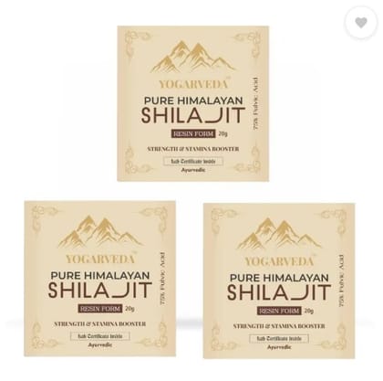 YOGARVEDA Pure Himalayan Shilajit Resin 20g | 100% Natural and Ayurvedic (Pack of 6, 20 g) YOGARVEDA Pure Himalayan Shilajit Resin 20g | 100% Natural and Ayurvedic (Pack of 6, 20 g)