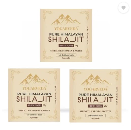 YOGARVEDA Pure Himalayan Shilajit Resin 20g | 100% Natural and Ayurvedic (Pack of 6, 20 g)