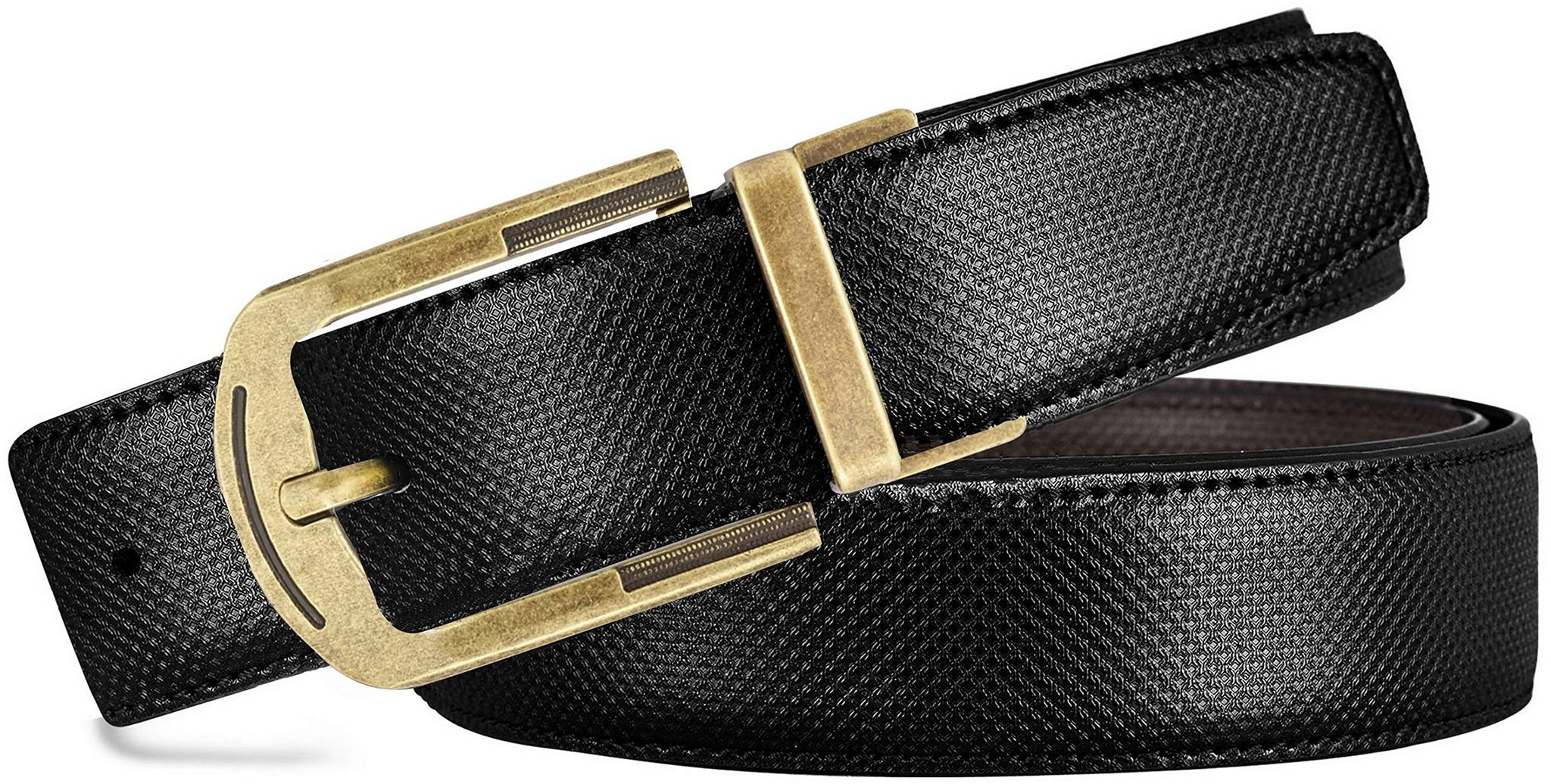 LOREM Black & Brown Reversible PU Leather Belt For Men New BT02-BKL03