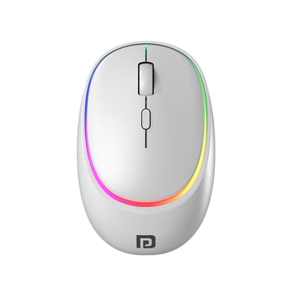 Portronics Toad IV Bluetooth Mouse with 2.4 GHz Wireless (Dual Connectivity), Rechargeable, Connect up to 3 Devices, RGB Lights, Adjustable Optical DPI, for Laptop, PC, Tablet, Smartphone
