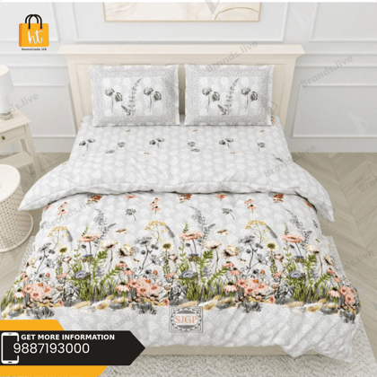 3001-Hometrade India-Standard King Size (90*108 Inches) Double Bedsheet With 2 Pillow Cover-RJ-14-Jaipur lining-3254 3001-Hometrade India-Standard King Size (90*108 Inches) Double Bedsheet With 2 Pillow Cover-RJ-14-Jaipur lining-3254