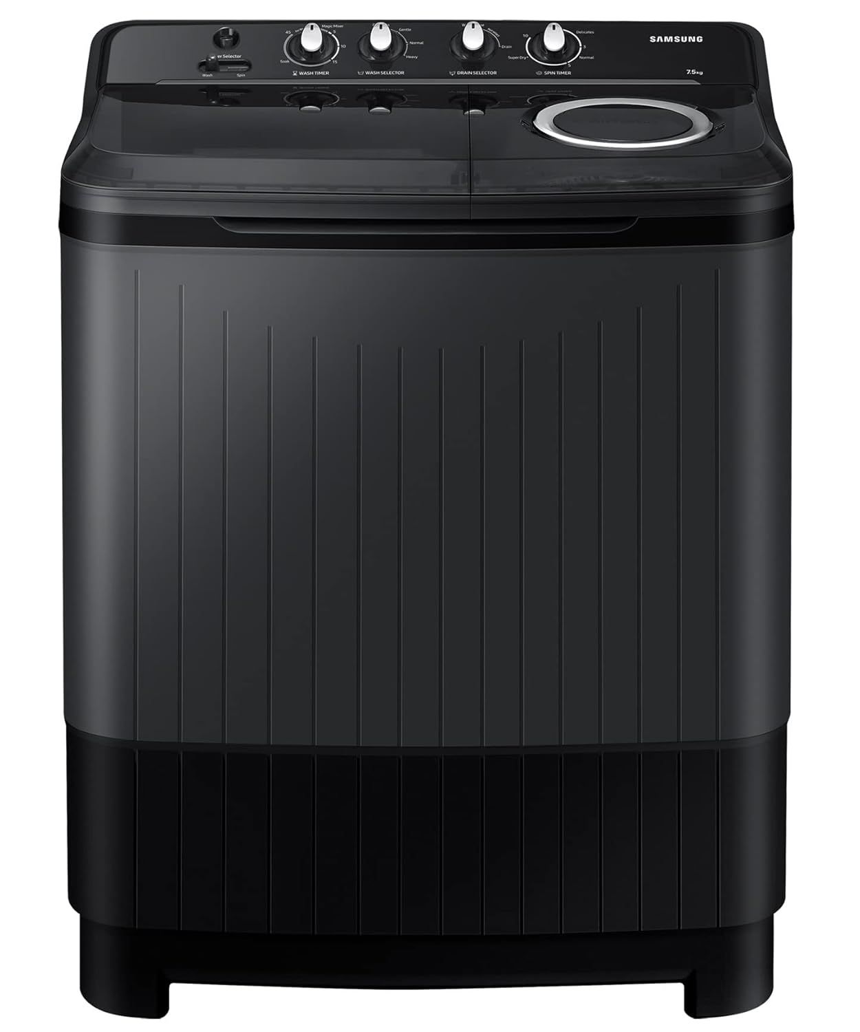 Samsung 7.5 Kg 5 Star Semi Automatic Top Load Washing Machine (WT75B3200GD/TL,DARK GRAY) DARK GRAY