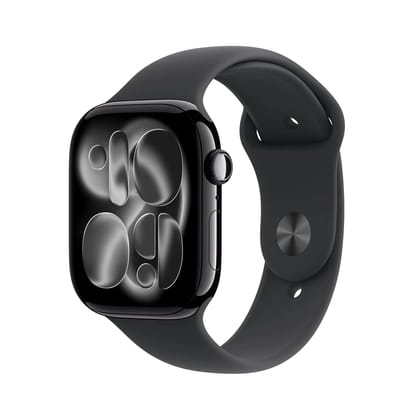 Series 11 Smart Watch - 42mm Jet Black Aluminium Case Black Sport Band - (black / Grey Strap, Medium/large) Series 11 Smart Watch - 42mm Jet Black Aluminium Case Black Sport Band - (black / Grey Strap, Medium/large)