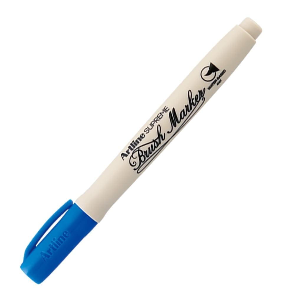 Artline Supreme Brush Marker Set of 12 (Blue Colours) | Popular Tool Among Artists And Designers