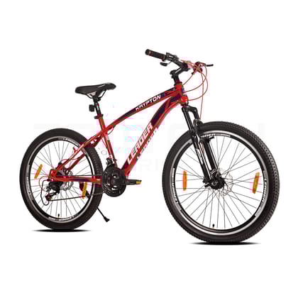 Leader Krypton 26T 21 Speed MTB Cycle With Dual Disc Brake And Front Suspension 26 T Hybrid Cycle/City Bike (21 Gear, Red)