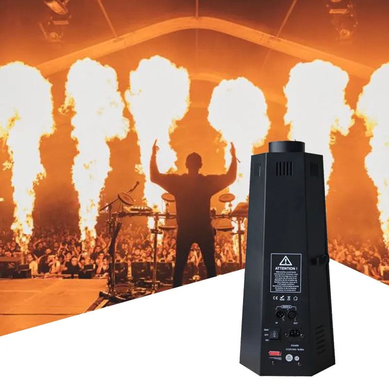 SPARKWORLD Stage Flame Machine | DMX Fire Effect Machine for DJ, Concert, Wedding & Events | Cold Spark Style Flame Effect (Pack of 1) | Colour: Fire Machine