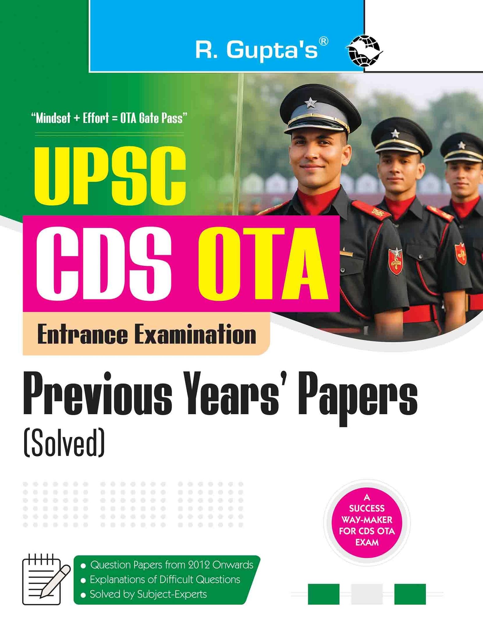 CDS OTA Entrance Examination – Previous Years' Papers (Solved) (R-2475)