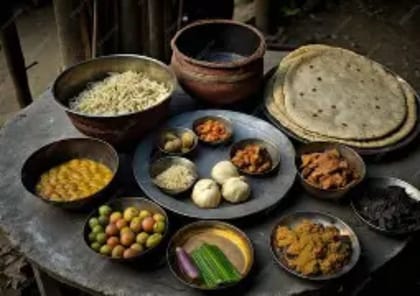 Traditional Indian Meal Thali Assortment - 100 kg - One assorted meal platter