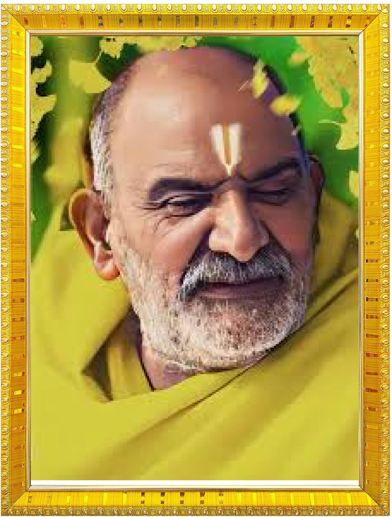 NOKKES Neem Karoli Baba Neev Karori baba Photo Frames Religious Photo frame 5X7 Inch Photo Frame_W26