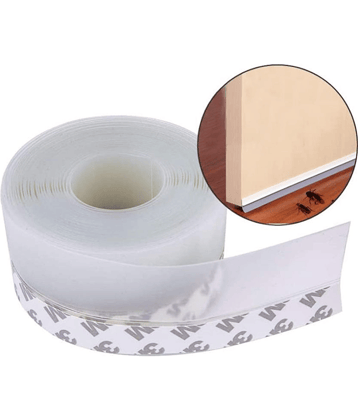 sakimo Weather Stripping Door Seal Strip, 33FT Silicone Seal Strip Door Strip Bottom ,Door Weather Stripping Sealing Tape for Windows, Doors,and Shower Glass Gaps Transparent 45MM