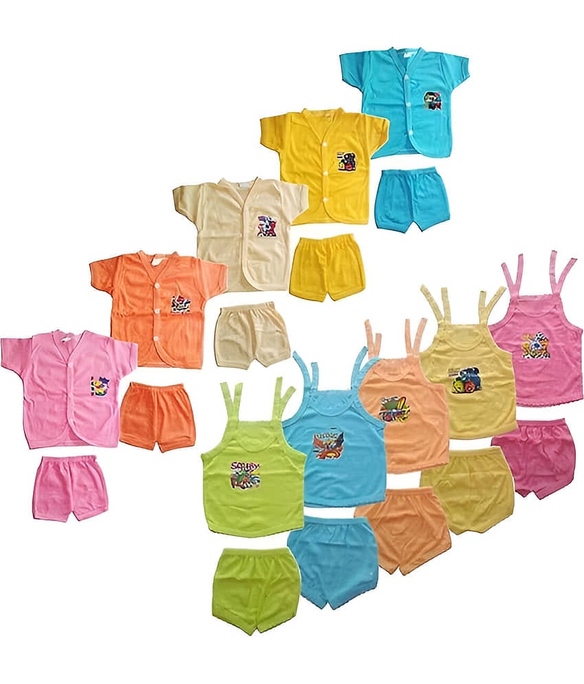 kaseera Pack of 10 Baby Girls 100% Cotton Shirt & Pant ( Multicolor )