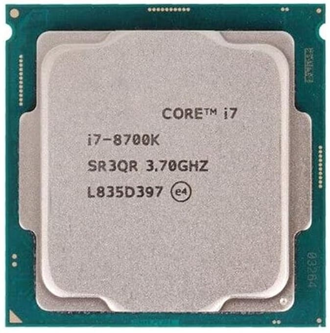 Intel Core i7 8700/8086 8th Generation, 2.4/3.2/3.7/4.0 GHz, LGA1151 Socket, 6 Cores, 12 Threads, 12 MB Cache, Desktop Processor, 1 Year Warranty (Silver)