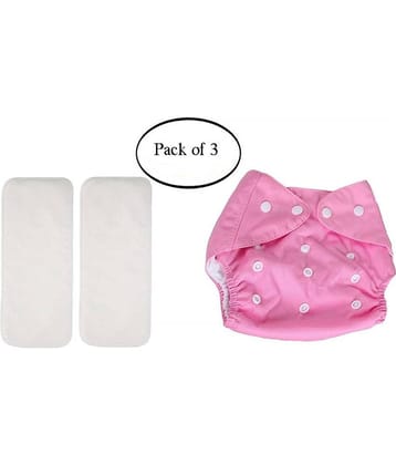 YUTIRITI 3 Pc Combo 1 Pc Plain Adjustable Diaper 2 Pc Diaper Changing Insert Cloth Pad for Babies