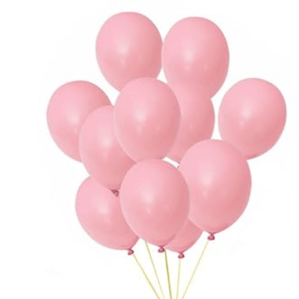 Pastel Macaron Pink Latex / Rubber Balloon - Helium Quality - 12 inches - 10PC