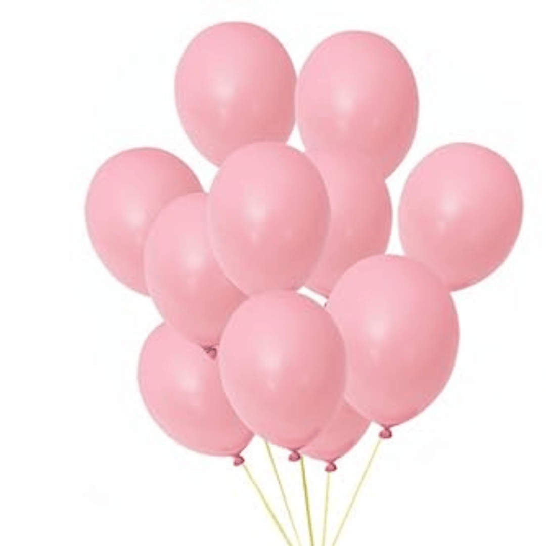Pastel Macaron Pink Latex / Rubber Balloon - Helium Quality - 12 inches - 10PC