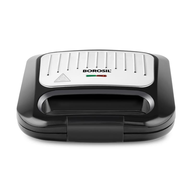 Borosil Grillmate Sandwich Maker | 750W, Can Make 2 Sandwich at a Time | Power Indicators, Auto Locking Handle, Non-Toxic & Nonstick Plates Opens to 90, Automatic Temperature Control | 2 Year Warranty